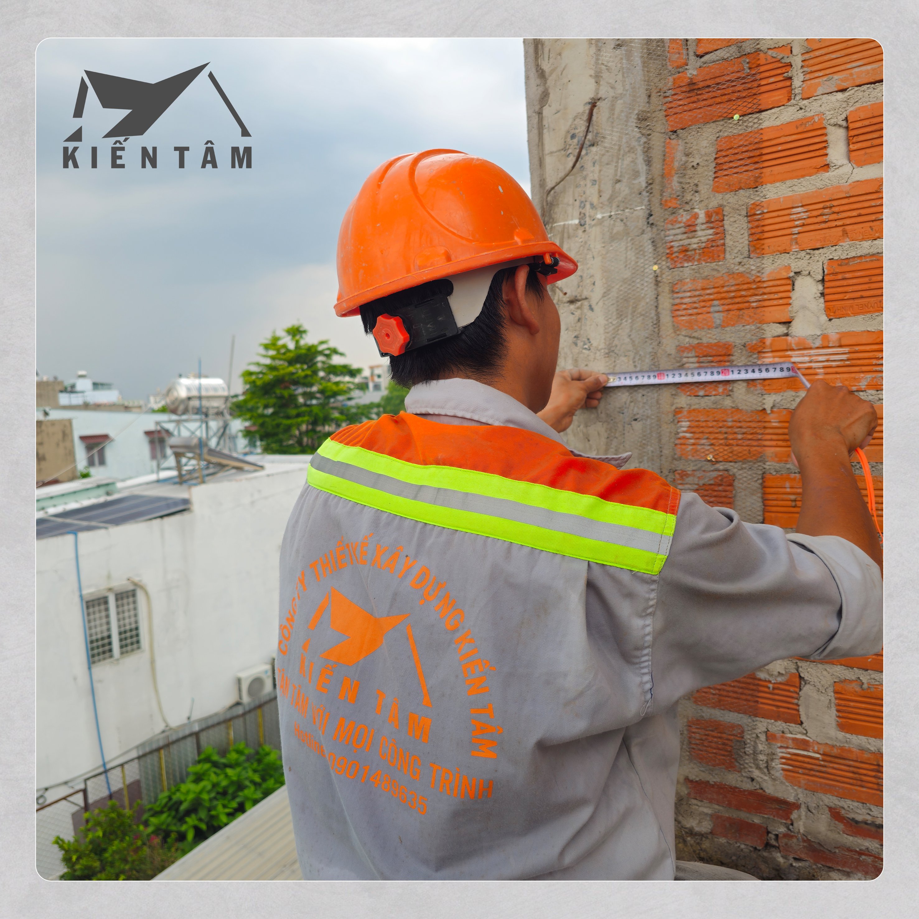 20 xây tô- đóng lưới mắt cáo